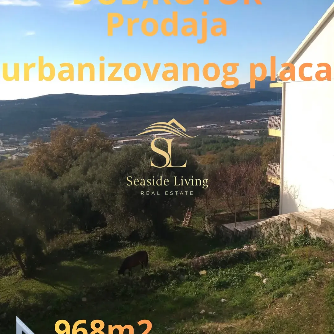 Prodaja, plac, 968m², Dub, Kotor