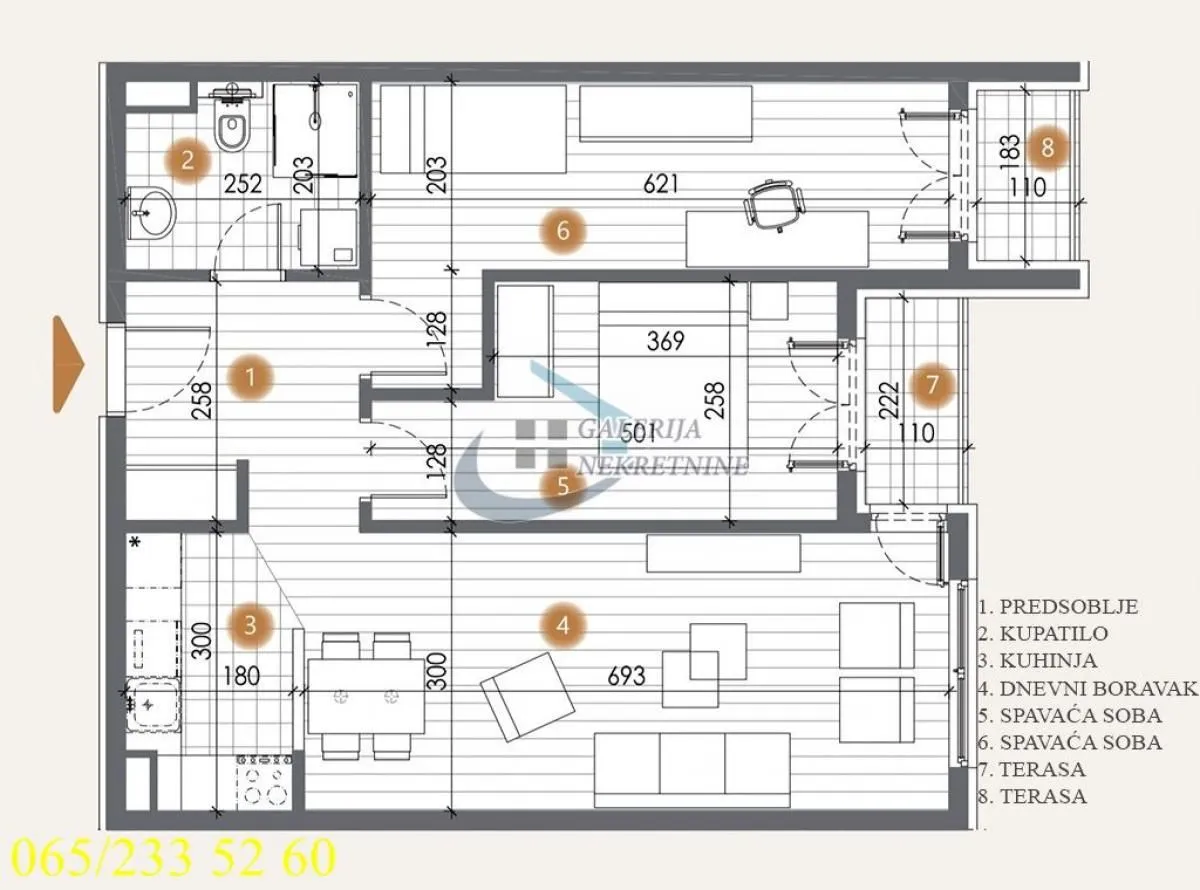 Sale, three bedroom apartment, 67m², Kluz, Zvezdara Sve Podlokacije