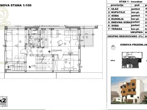 Prodaja, trosoban stan, 78m², Telep, Novi Sad Sve Podlokacije - image 3