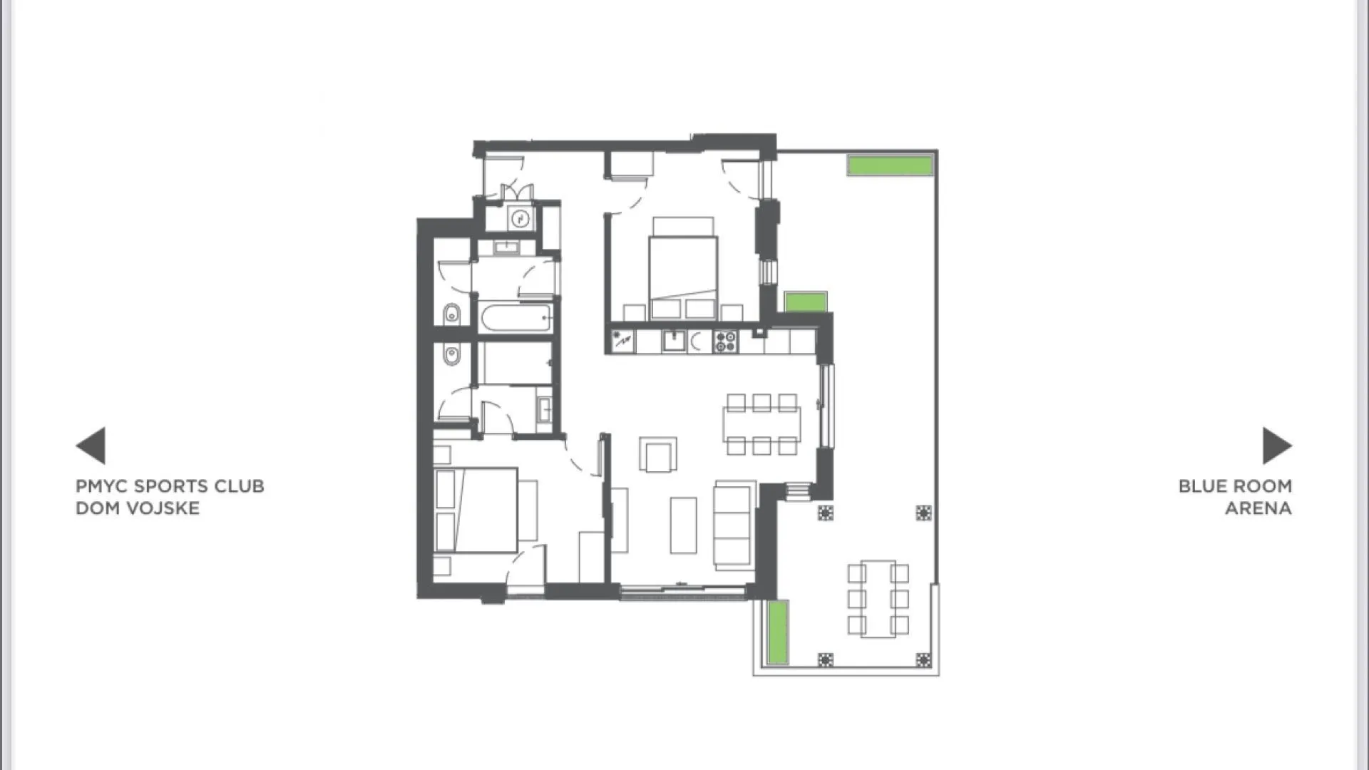 Prodaja, dvosoban stan, 115m², Tivat, Crna Gora