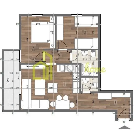 Prodaja, dvosoban stan, 60m², Donja Gorica, Podgorica