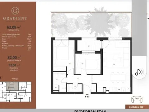 Sale, apartment, 63m², Tološi, Podgorica - image 8