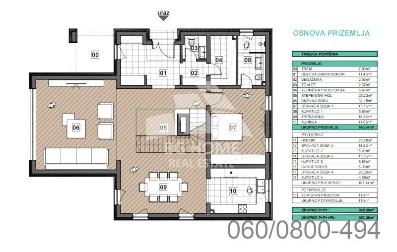 Sale, house, 352m², Vrčin, Grocka
