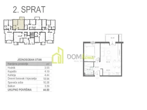 Prodaja, jednosoban stan, 45m², Tološi, Podgorica - image 5