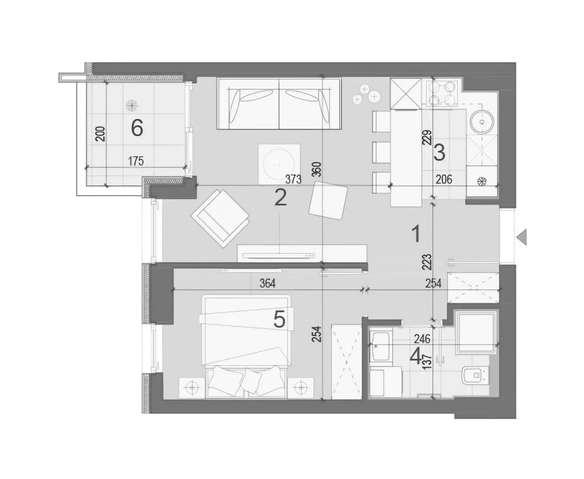 Sale, two bedroom apartment, 40m², Novi Beograd Blok 25, Novi Beograd Sve Podlokacije