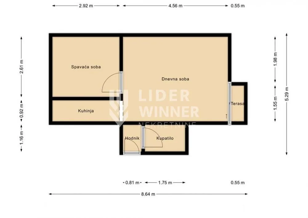 Sale, two bedroom apartment, 40m², Južni Bulevar, Vračar Sve Podlokacije