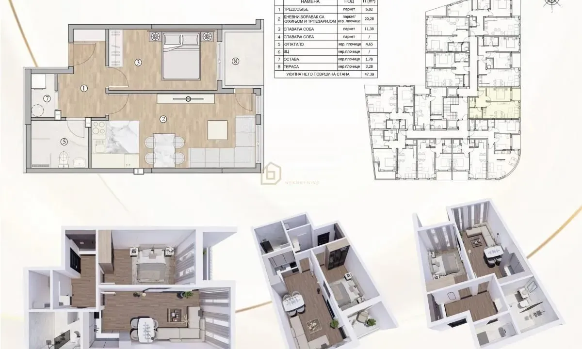 Prodaja, jednosoban stan, 47m², Pantelej, Niš