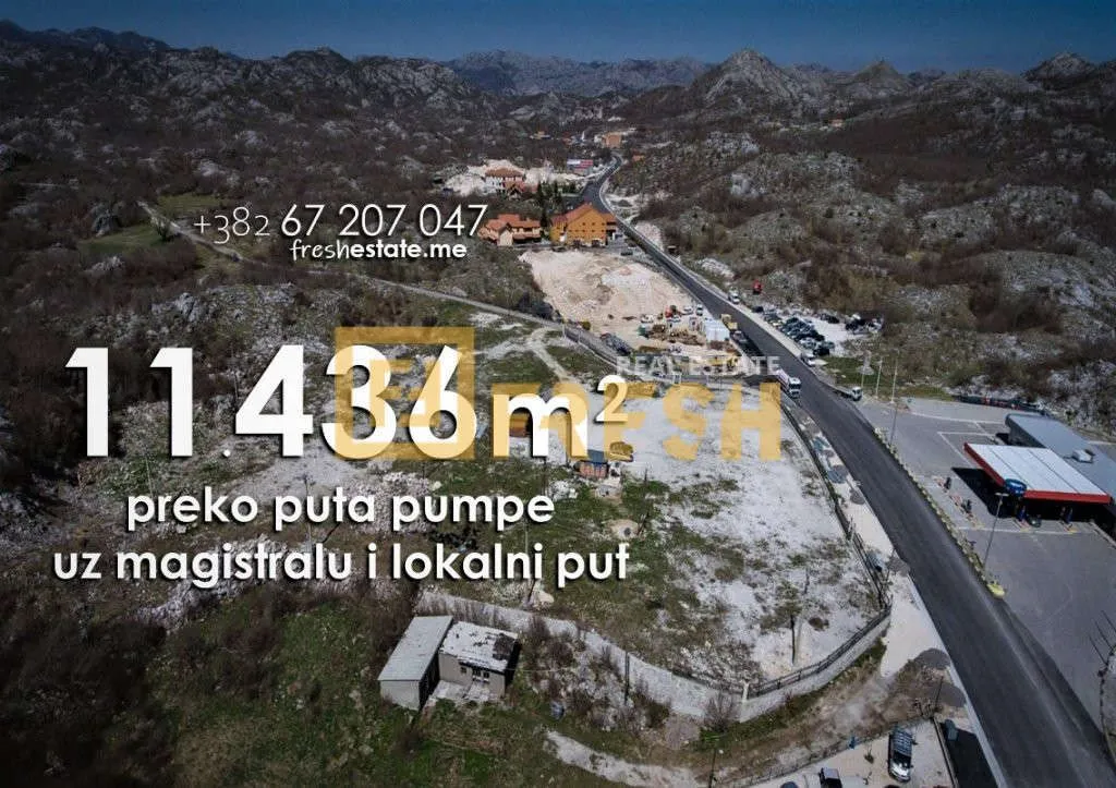 Prodaja, plac, 11436m², Cetinje, Crna Gora