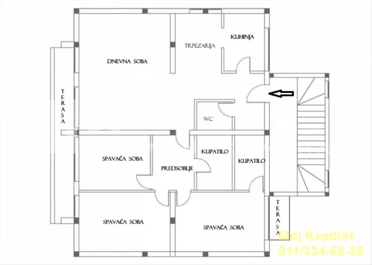 Sale, four bedroom apartment, 120m², Čukarica, Beograd