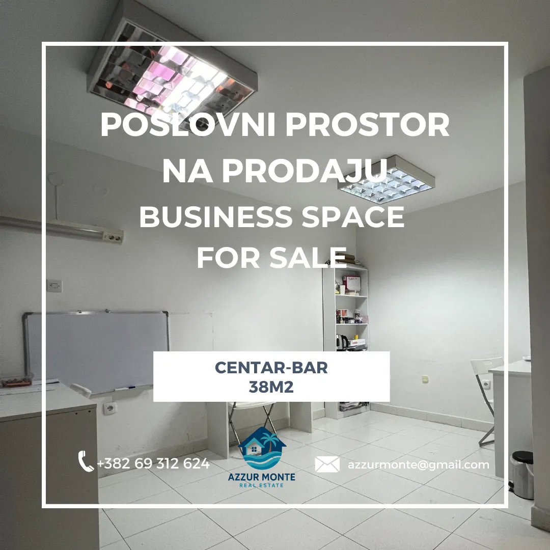 Prodaja, poslovni prostor, 38m², Centar, Bar