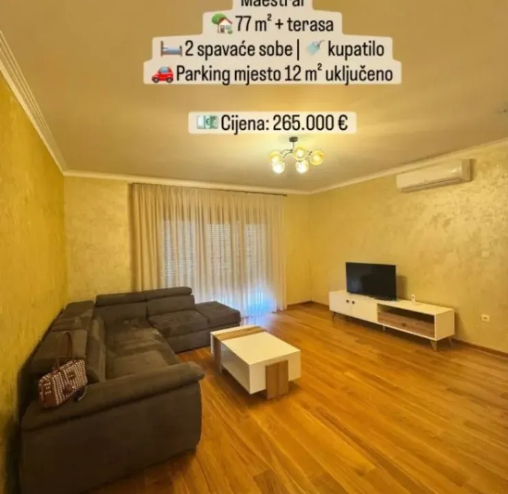 Prodaja, dvosoban stan, 77m², Pržno, Budva