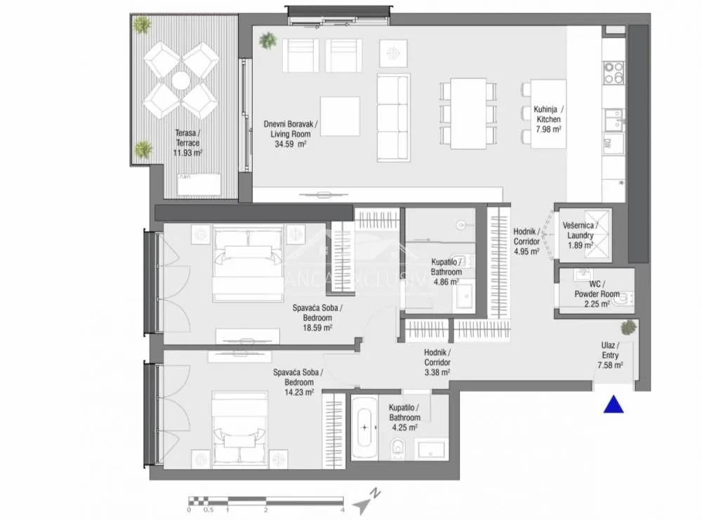 Prodaja, trosoban stan, 116m², Savski Venac, Beograd
