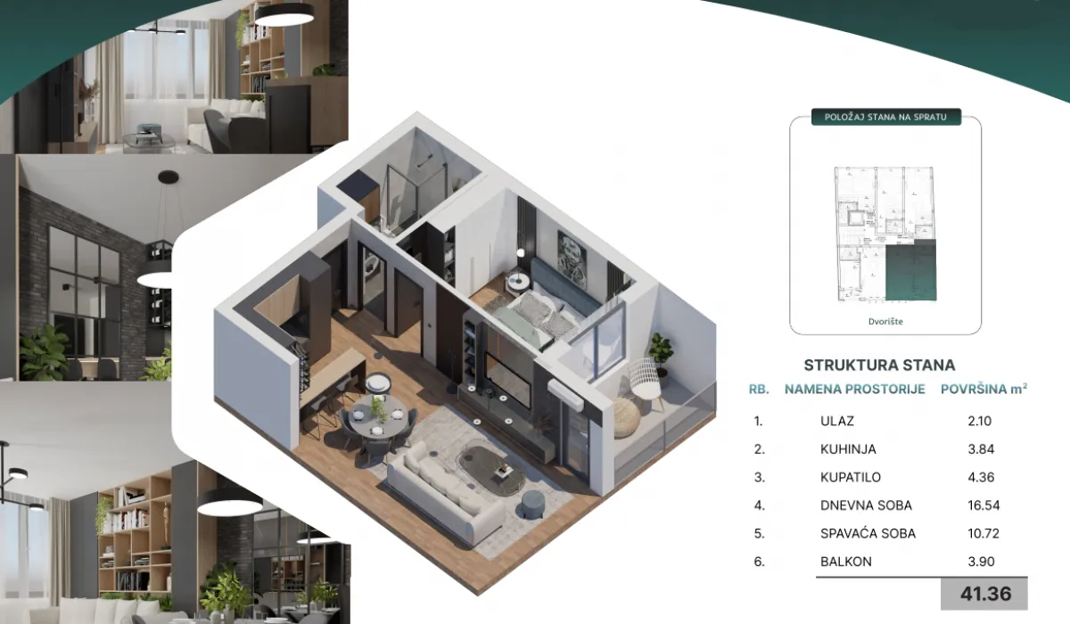 Prodaja, dvosoban stan, 41m², Sajam, Novi Sad Sve Podlokacije