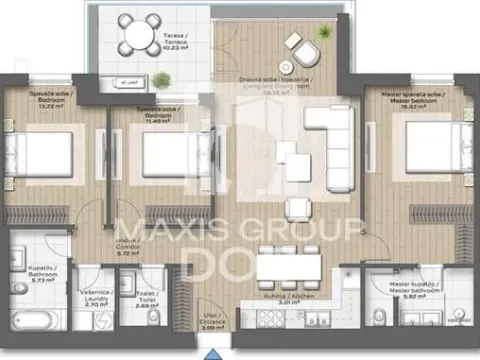 Two Bedroom Apartment for Sale, 119m2, Savski Venac, Beograd