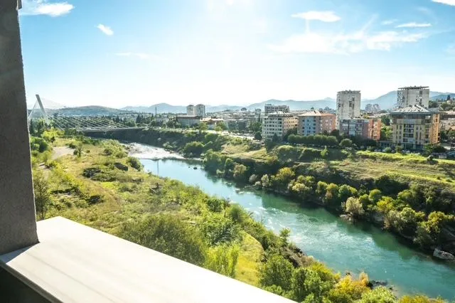 View from the terrace of the river and the city.