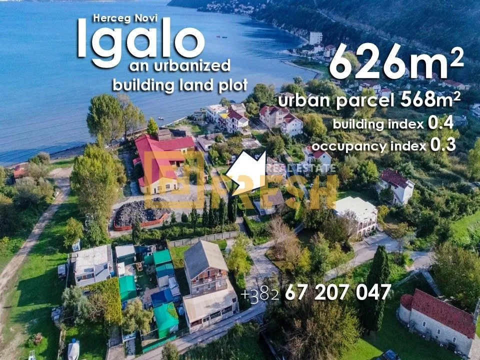 Prodaja, plac, 626m², Herceg Novi, Crna Gora