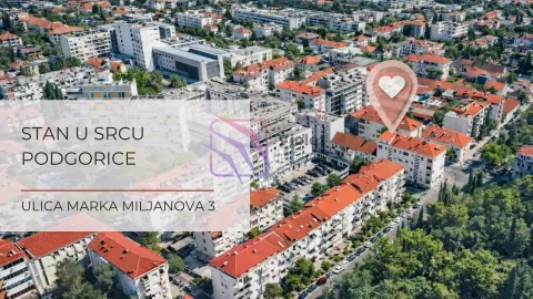 Pogled iz vazduha na gradsku četvrt sa označenom lokacijom nekretnine. - image 2