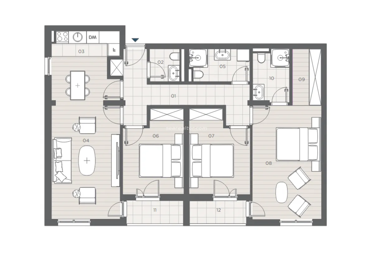 Prodaja, jednosoban stan, 49m², Radanovići, Kotor