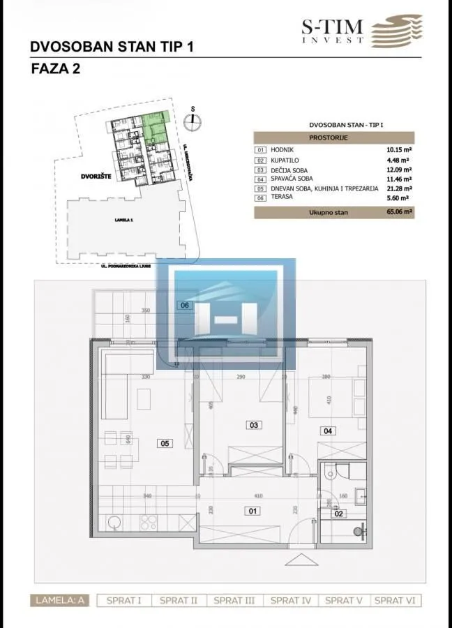Prodaja, dvosoban stan, 65m², Centar, Jagodina