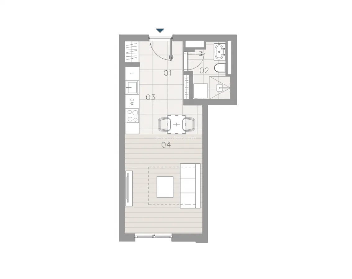 Prodaja, jednosoban stan, 49m², Radanovići, Kotor