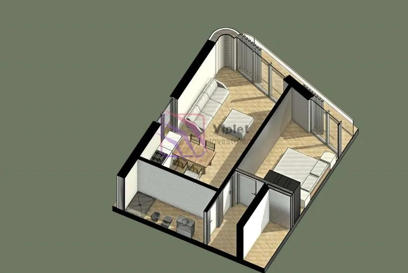 Prodaja, jednosoban stan, 49m², Liman, Ulcinj