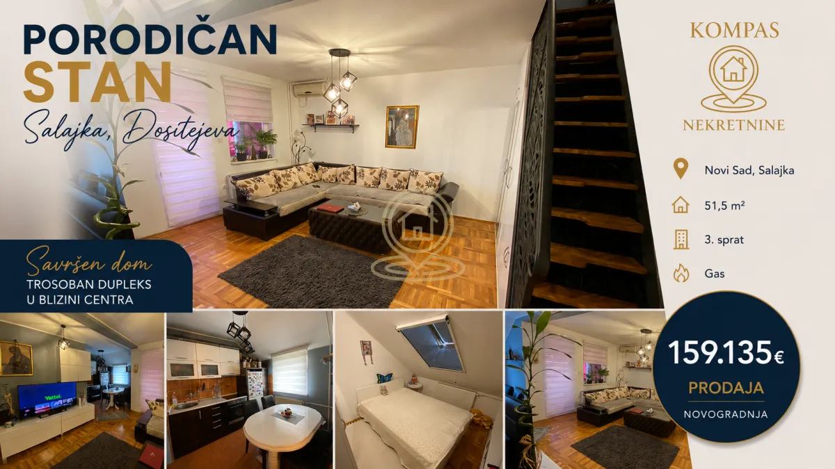 Prodaja, trosoban stan, 51m², Salajka, Novi Sad Sve Podlokacije
