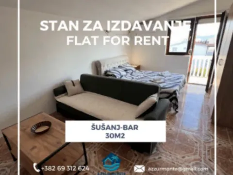Rent, studio apartment, 30m², Šušanj, Bar - image 1