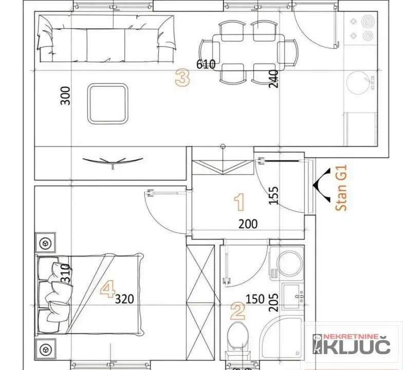 Sale, one bedroom apartment, 32m², Veternička rampa, Novi Sad Sve Podlokacije