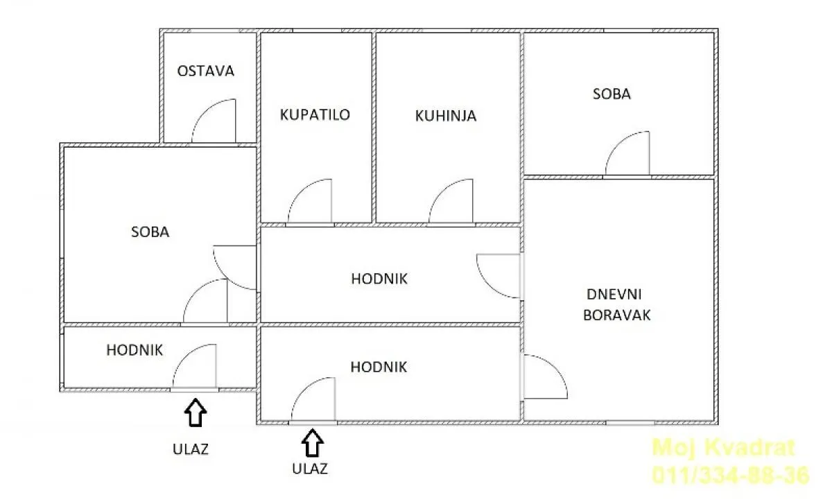 Prodaja, trosoban stan, 77m², Stari Grad, Beograd