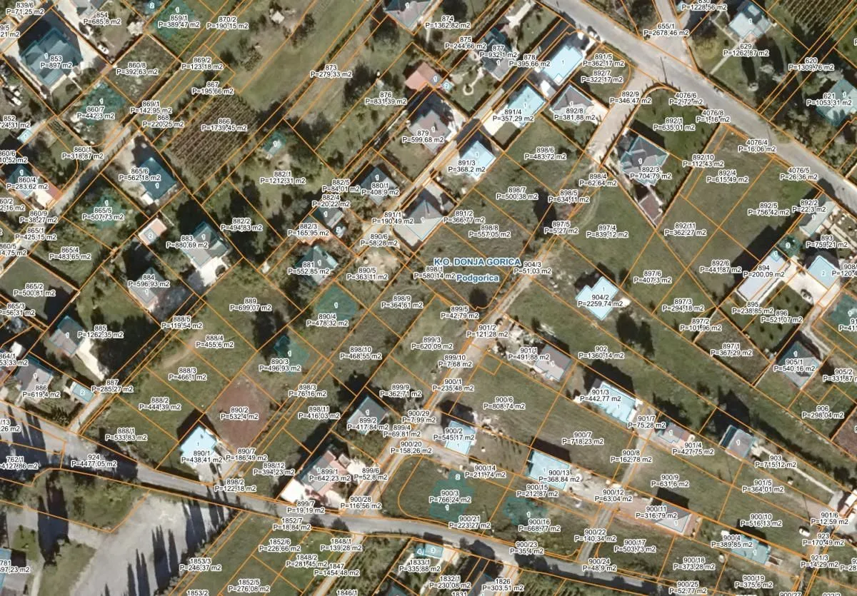 Prodaja, plac, 932m², Gornja Gorica, Podgorica
