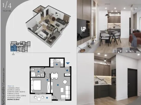 Sale, one bedroom apartment, 53m², Dobra Voda, Budva - image 4