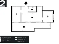Prodaja, dvosoban stan, 90m2, Mrčevac, Tivat