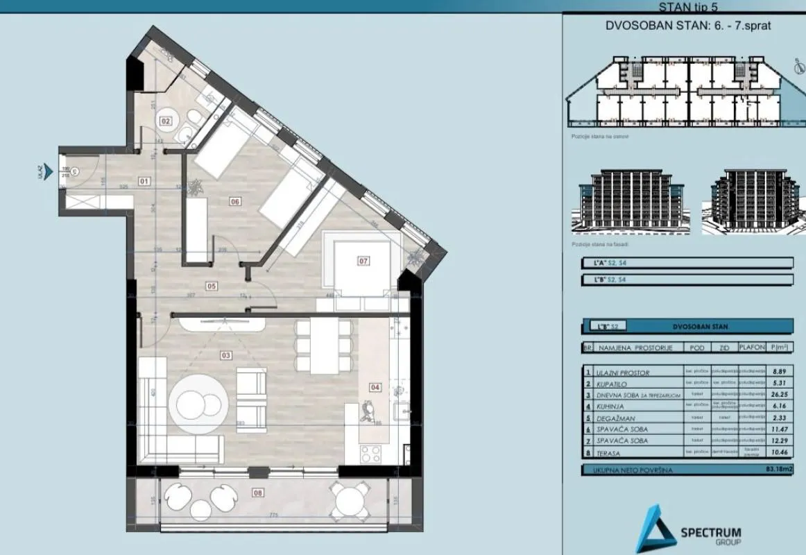 Sale, two bedroom apartment, 82m², Bar, Crna Gora