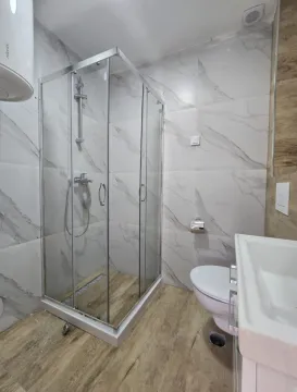 Renovirano kupatilo sa tuš kabinom, umivaonikom i toaletom. - image 10