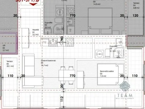 Sale, one bedroom apartment, 49m², Dubovica, Budva - image 3