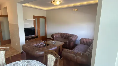 Living room with leather sofas. - image 4