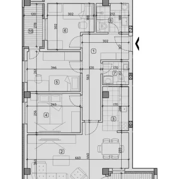 Sale, three bedroom apartment, 76m², Pantelej, Niš - image 3