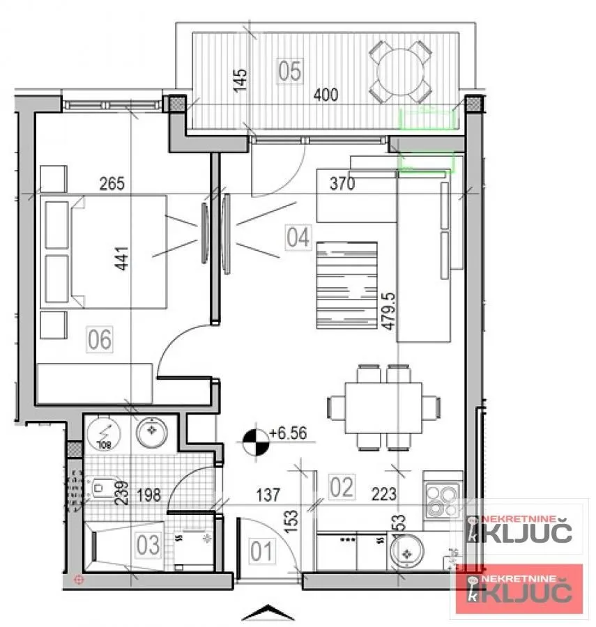 Sale, two bedroom apartment, 45m², Sremska Kamenica, Petrovaradin