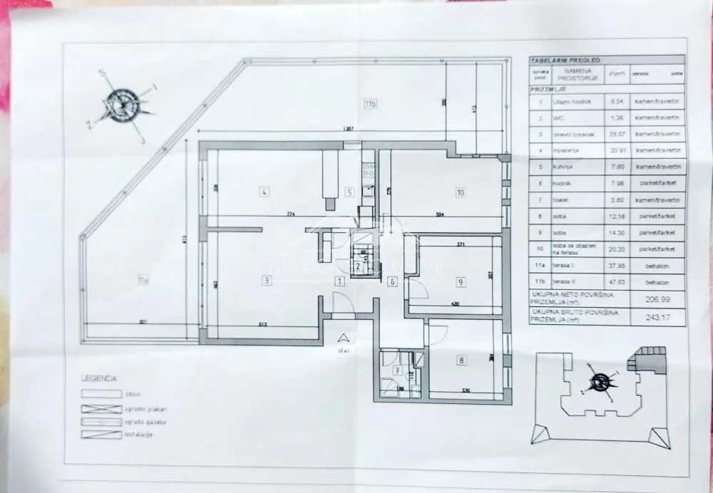 Sale, four bedroom apartment, 207m², Novi Beograd Sve Podlokacije, Beograd