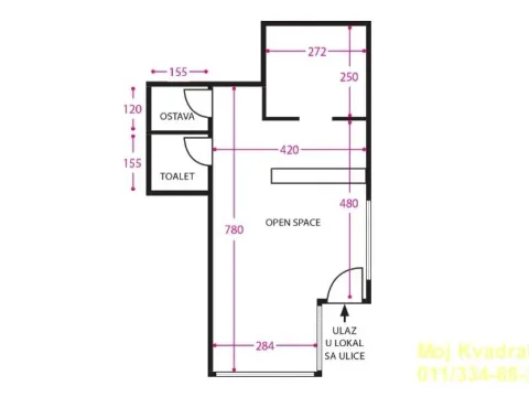Izdavanje, poslovni prostor, 40m², Slavija, Vračar Sve Podlokacije - image 11