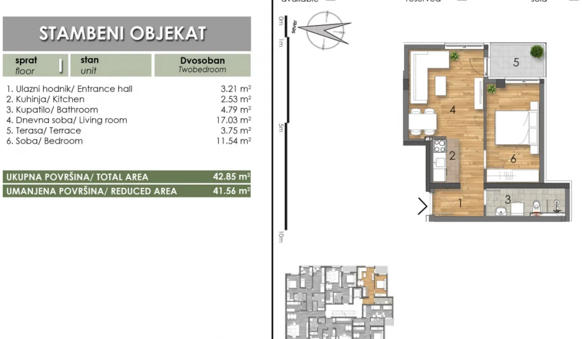 Prodaja, dvosoban stan, 42m², Bulevar Oslobodjenja, Novi Sad Sve Podlokacije