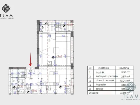Sale, studio apartment, 32m², Donja Lastva, Tivat - image 7