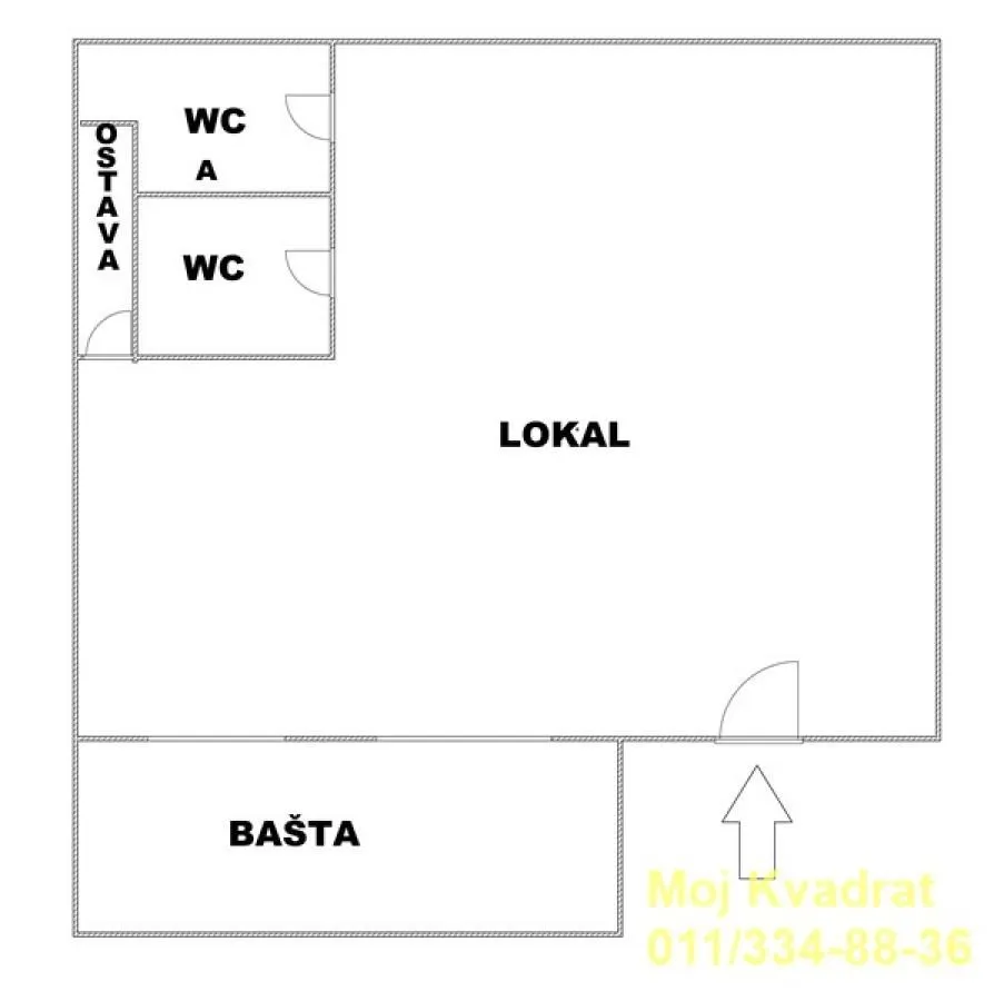 Sale, office space, 52m², Savski Venac, Beograd