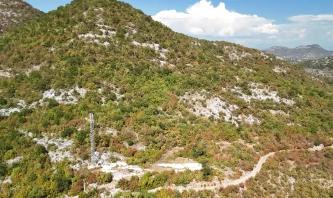 Pogled iz vazduha na brdoviti teren i šumu. - image 2