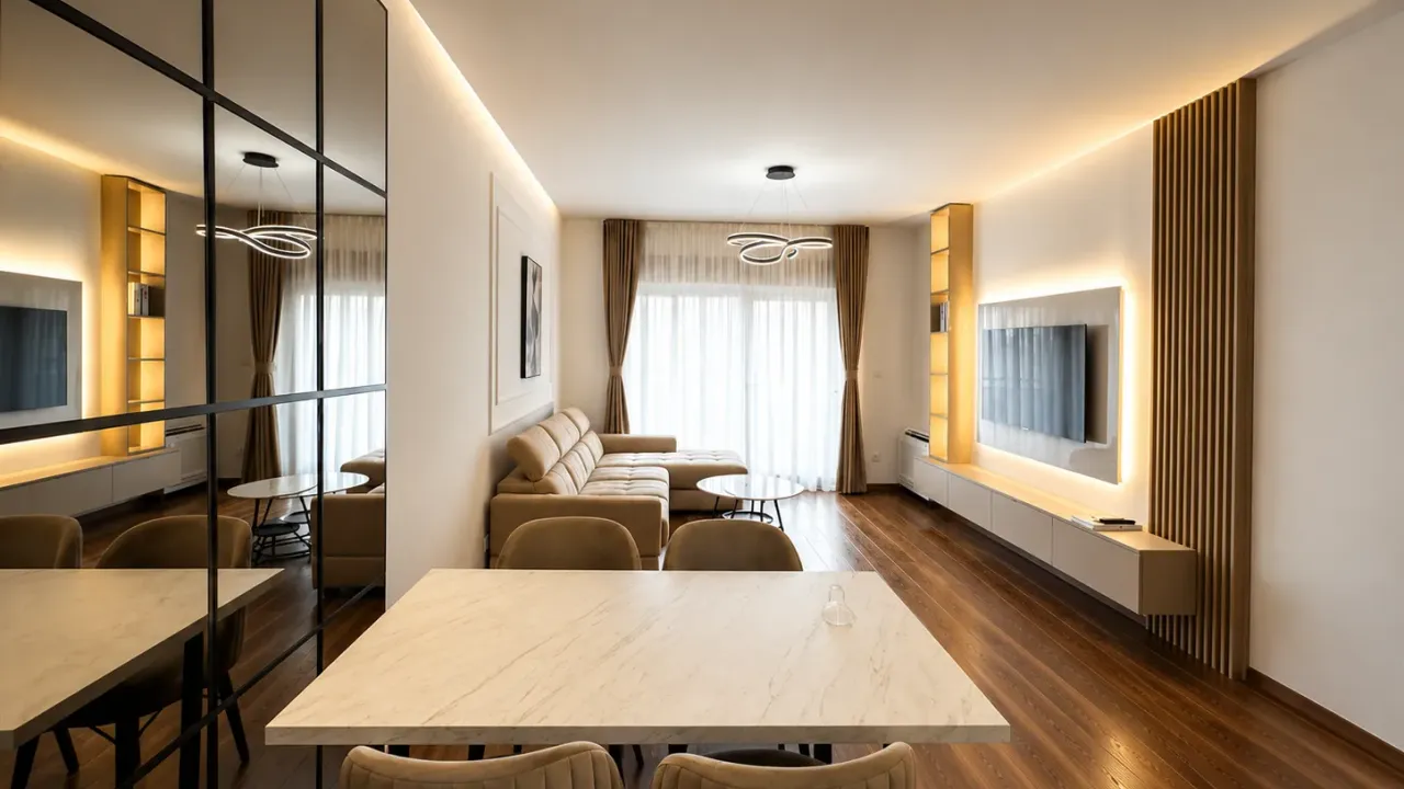 Rent, two bedroom apartment, 72m², Master Kvart, Podgorica
