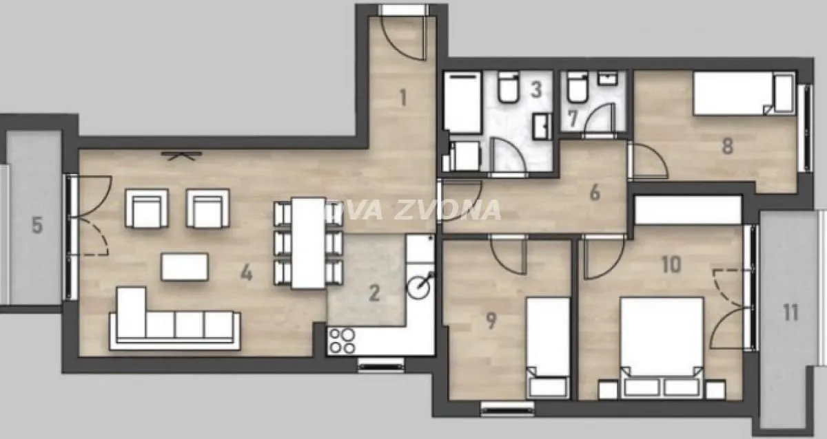 Sale, four bedroom apartment, 84m², Rotkvarija, Novi Sad Sve Podlokacije