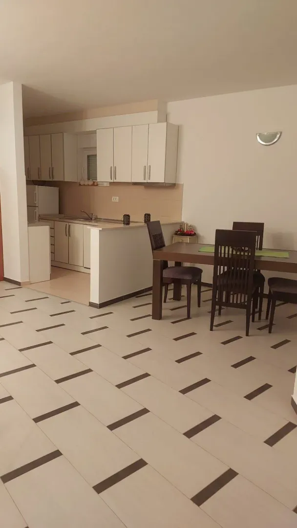 Kitchen with dining area in an open-plan space.