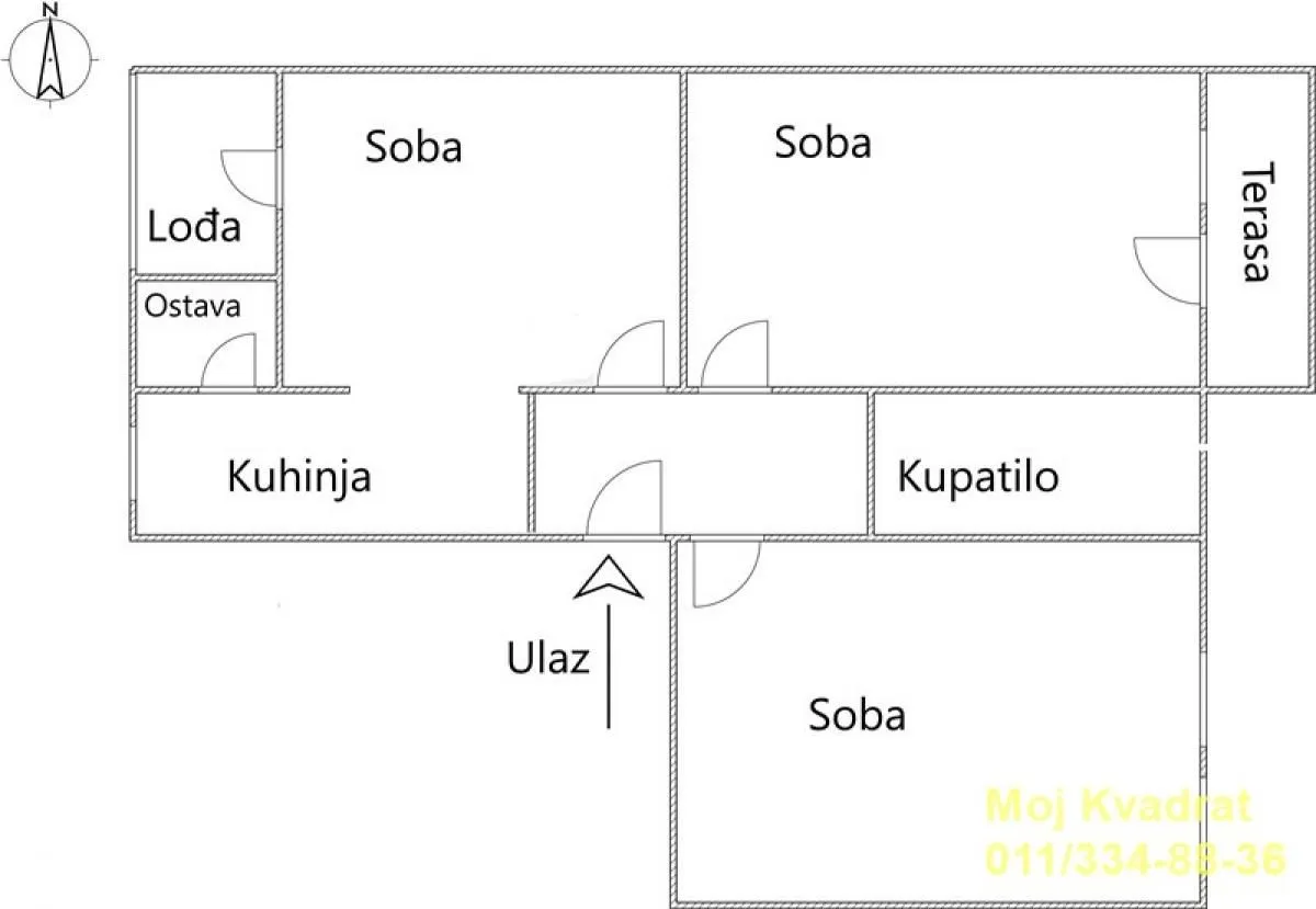 Sale, three bedroom apartment, 69m², Zemun Gornji Grad, Zemun Sve Podlokacije