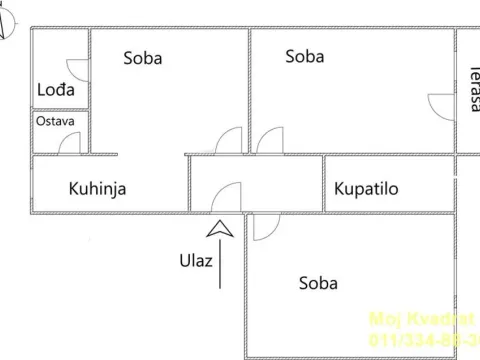 Sale, three bedroom apartment, 69m², Zemun Gornji Grad, Zemun Sve Podlokacije