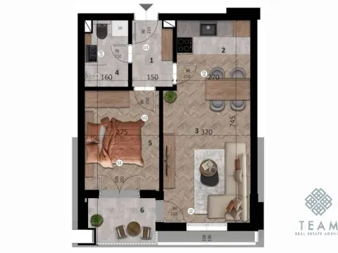 Sale, one bedroom apartment, 46m², Ilino, Bar - image 3